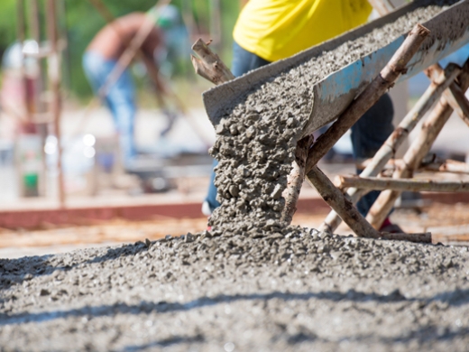 Pouring concrete