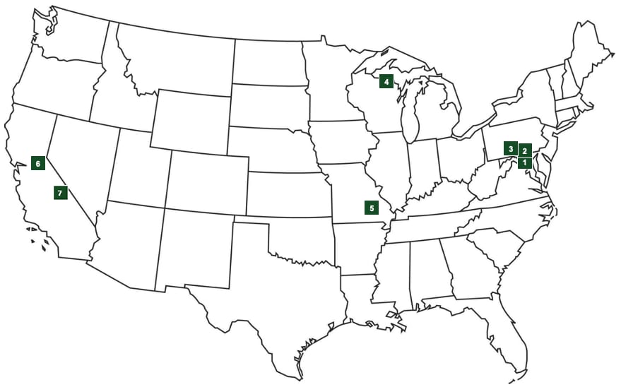 Map of SGI Locations